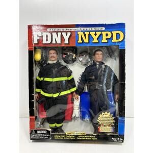 FDNY NYPD A Salute To America’s Finest 12” Action Figure Limited Ed Sealed